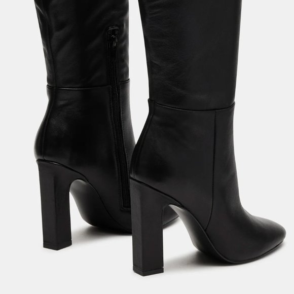 Steve Madden ARCHERS Black Leather Boots - Picture 3 of 13